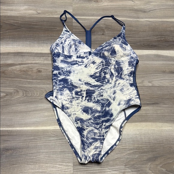🏴 Lole Blue and White One Piece Swimsuit size small - Picture 1 of 6